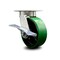 Service Caster 6 Inch Kingpinless Green Poly on Steel Wheel Swivel Caster with Brake SCC SCC-KP30S620-PUR-GB-SLB - alternate 1